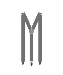 Grey suspenders with Y back design and adjustable straps