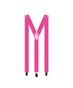 Hot pink suspenders with Y back design and adjustable straps