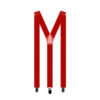 Red suspenders with Y back design and adjustable straps