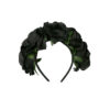 Headband with black flower design