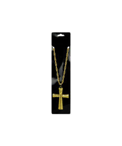 Alternative view of Metal Bling Necklace Gold Cross