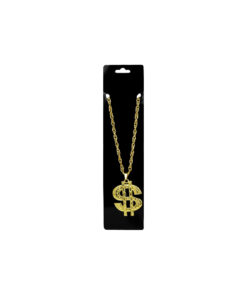 Alternative view of Metal Bling Necklace Gold Dollar Sign