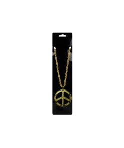 Alternative view of Metal Bling Necklace Gold Peace