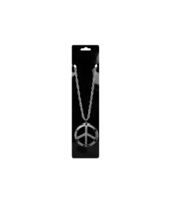 Alternative view of Metal Bling Necklace Silver Peace