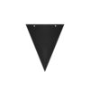 Solid black triangle with two holes and ribbon DIY paper flag banner
