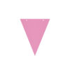 Light pink triangle with two holes and ribbon DIY paper flag banner