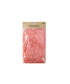 Solid colour shredded paper in light pink colour coming in pack of 80 grams