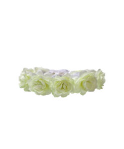 Natural large cream white flower headband crown