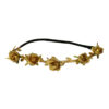 Natural metallic gold colour flower headband crown