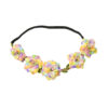 Natural rainbow flower headband crown