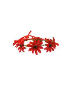 Natural large red flower headband crown