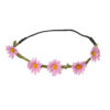 Natural pink colour flower headband crown