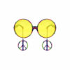 Peace Sign Dangler Party Glasses