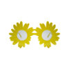 Yellow glasses with sunflower petal design
