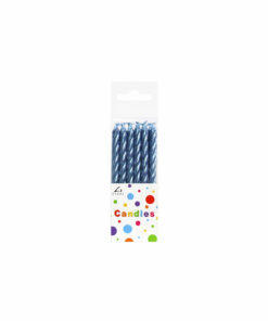 Metallic Light Blue Candles 12pk