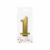 Metallic Gold Number Candle 1