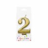 Metallic Gold Number Candle 2