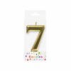 Metallic Gold Number Candle 7