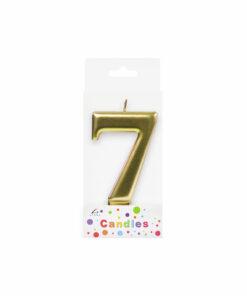 Metallic Gold Number Candle 7