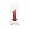 Metallic Rose Gold Number Candle 1