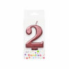 Metallic Rose Gold Number Candle 2