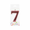 Metallic Rose Gold Number Candle 6