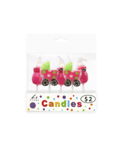 Pink Baby Candles 5pk