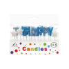 Happy Birthday Candles With Silver Stars Set