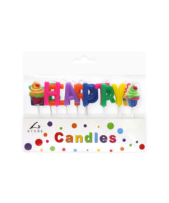 Happy Birthday Cupcake Candle Set
