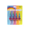 Metallic Rainbow Unicorn Candles 4pk