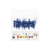 Metallic Happy Birthday Royal Blue Candle Set