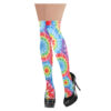 Rainbow tie dye thigh high stockings