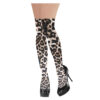 Leopard print thigh high stockings
