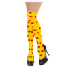 Yellow with red dots thigh high stockings