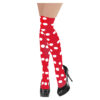 Red with white dots thigh high stockings