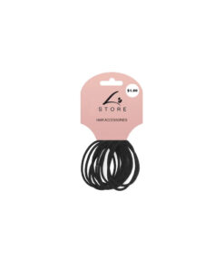 Black elastic hair ties coming in pack of 10