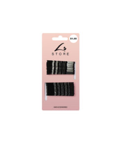 Black Bobby Hair Pins Set 30pc