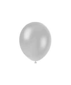 Silver Latex Plain Balloons 12inch 20pk