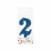Glitter Blue Number Candle 2