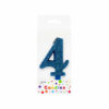Glitter Blue Number Candle 4