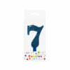 Glitter Blue Number Candle 7