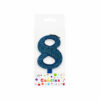 Glitter Blue Number Candle 8
