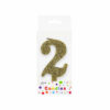 Glitter Gold Number Candle 2