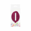 Glitter Magenta Number Candle 0