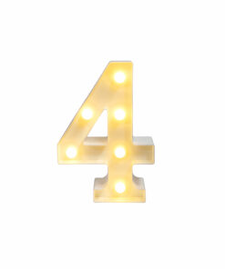 Alternative view of Light Up Number 4 Warm White LED