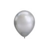 Plain metallic silver chrome latex balloon in 12inch size and coming in pack of 8
