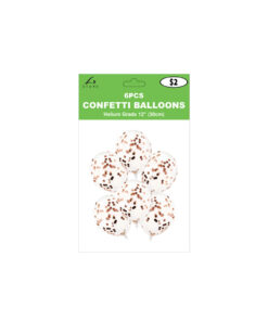Alternative view of Rose Gold Confetti Latex Balloons 12inch 6pk