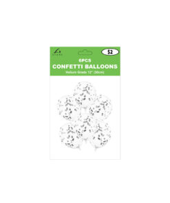 Alternative view of Silver Confetti Latex Balloons 12inch 6pk