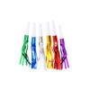 Mixed colour rainbow foil party blowouts in pack of 20