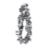 Black & Silver Metallic Flower Lei